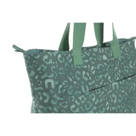 Sieviešu Rokassoma Home ESPRIT Brūns Zaļš Rozā 55 x 14 x 35 cm (3 gb.)